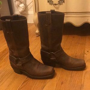 Frye Harness 12R Boots Tan Size 7
